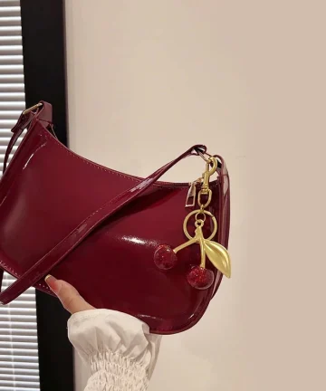 Sac à Main Femme Chic avec Cerises Rouges