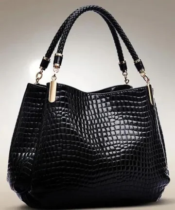 Sac à Main Femme Crocodile Tressé