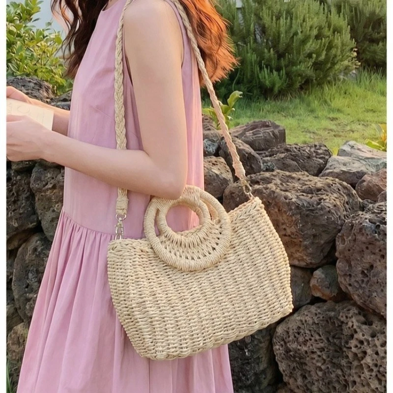 Weites Flechthandtasche für Damen